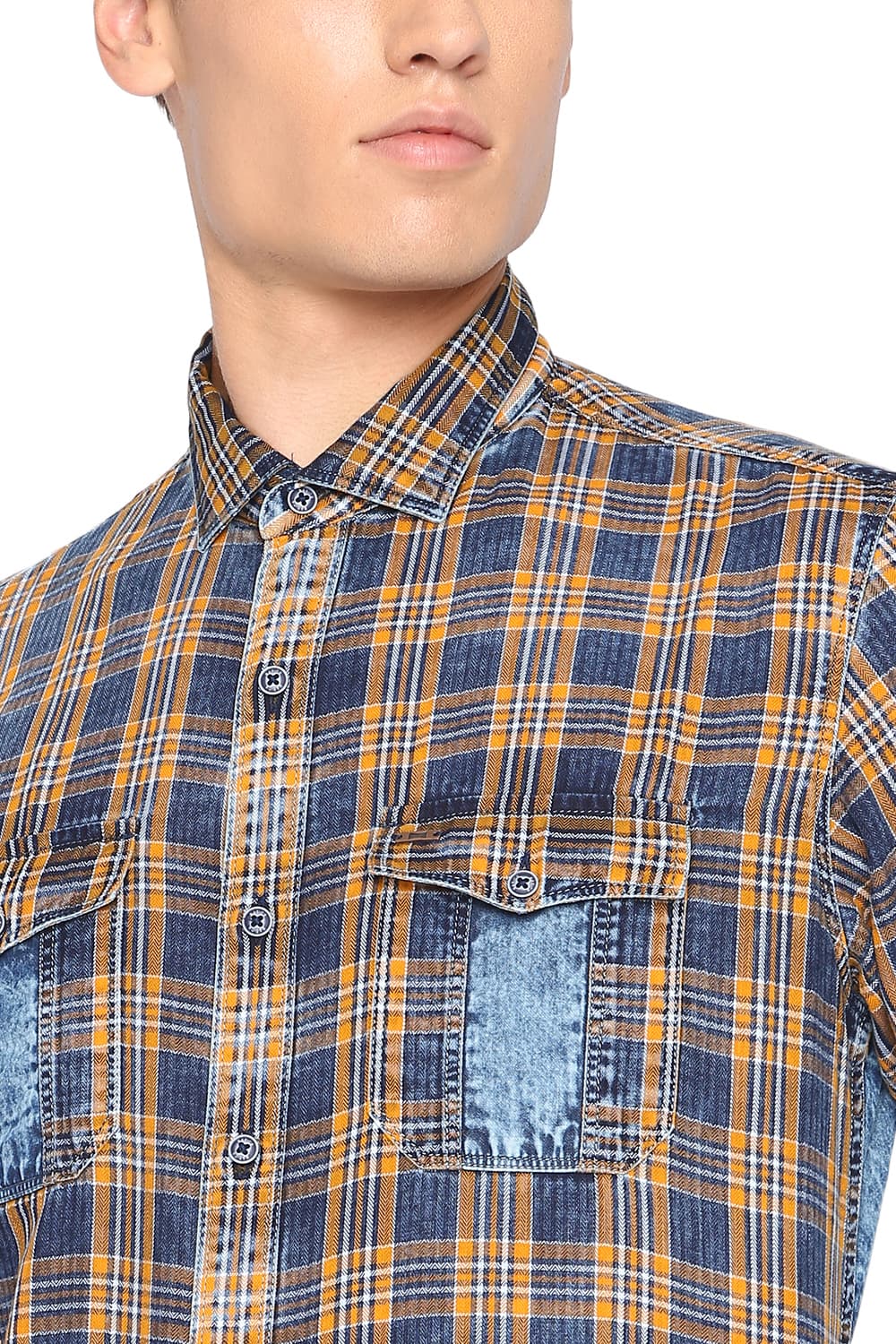 BASICS SLIM FIT DENIM SHIRT