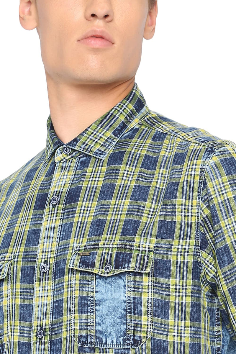 BASICS SLIM FIT DENIM SHIRT