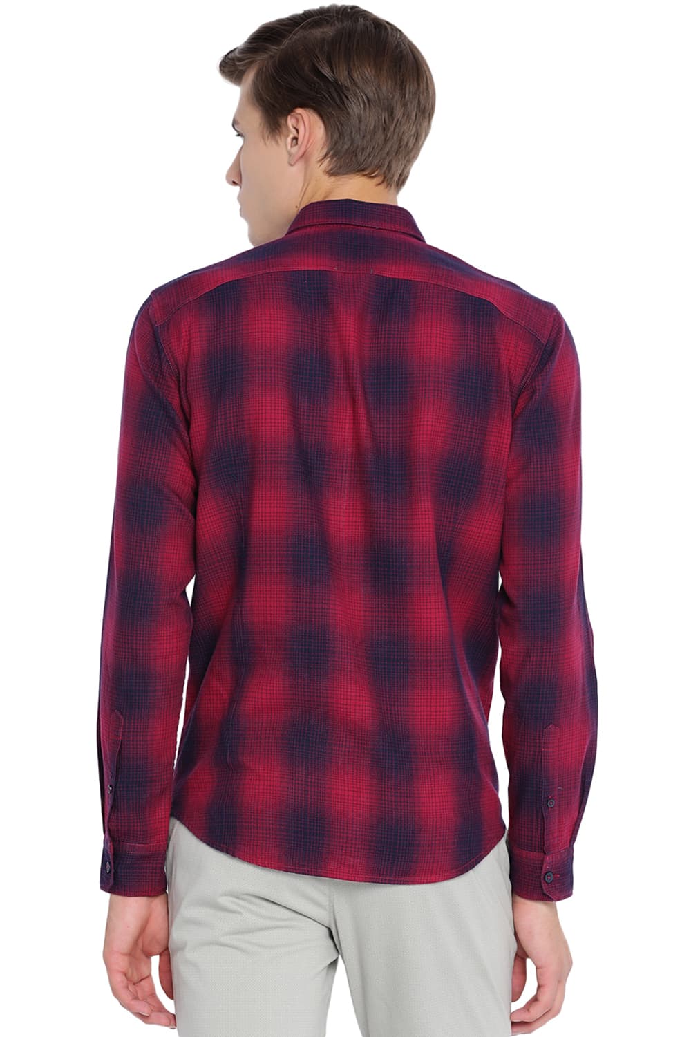 BASICS SLIM FIT CHECKS SHIRT