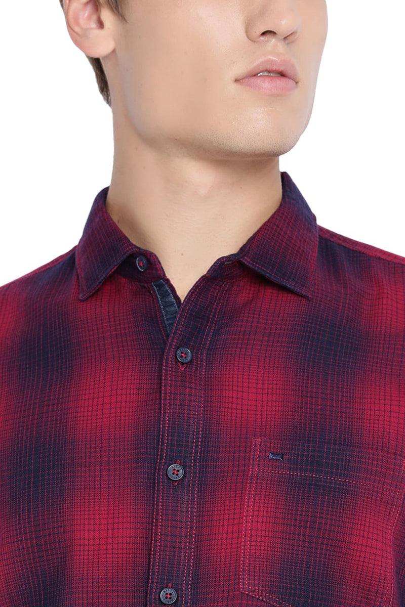 BASICS SLIM FIT CHECKS SHIRT