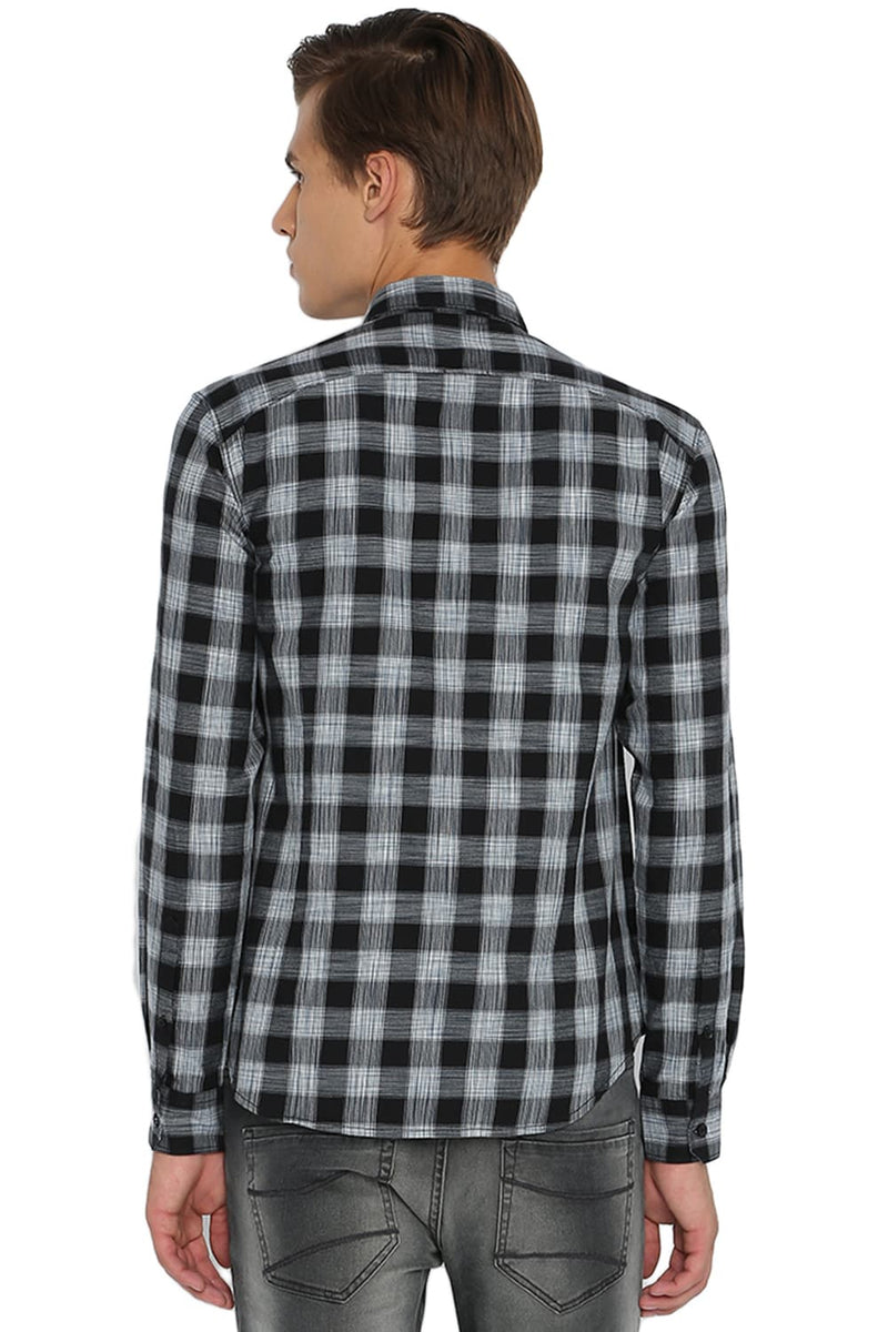 BASICS SLIM FIT CHECKS SHIRT