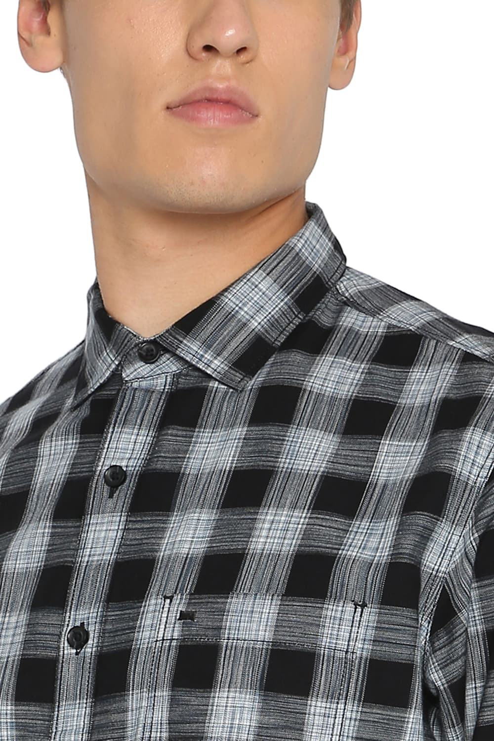 BASICS SLIM FIT CHECKS SHIRT