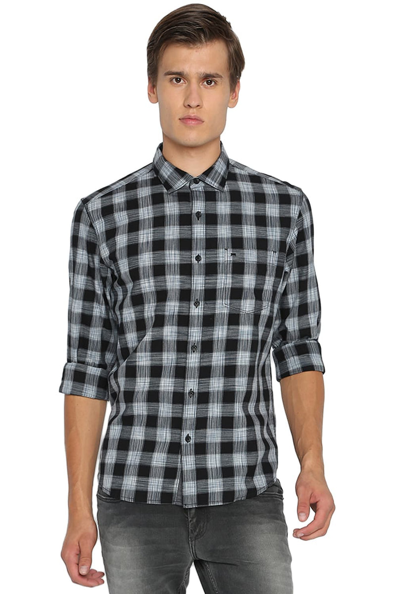 BASICS SLIM FIT CHECKS SHIRT