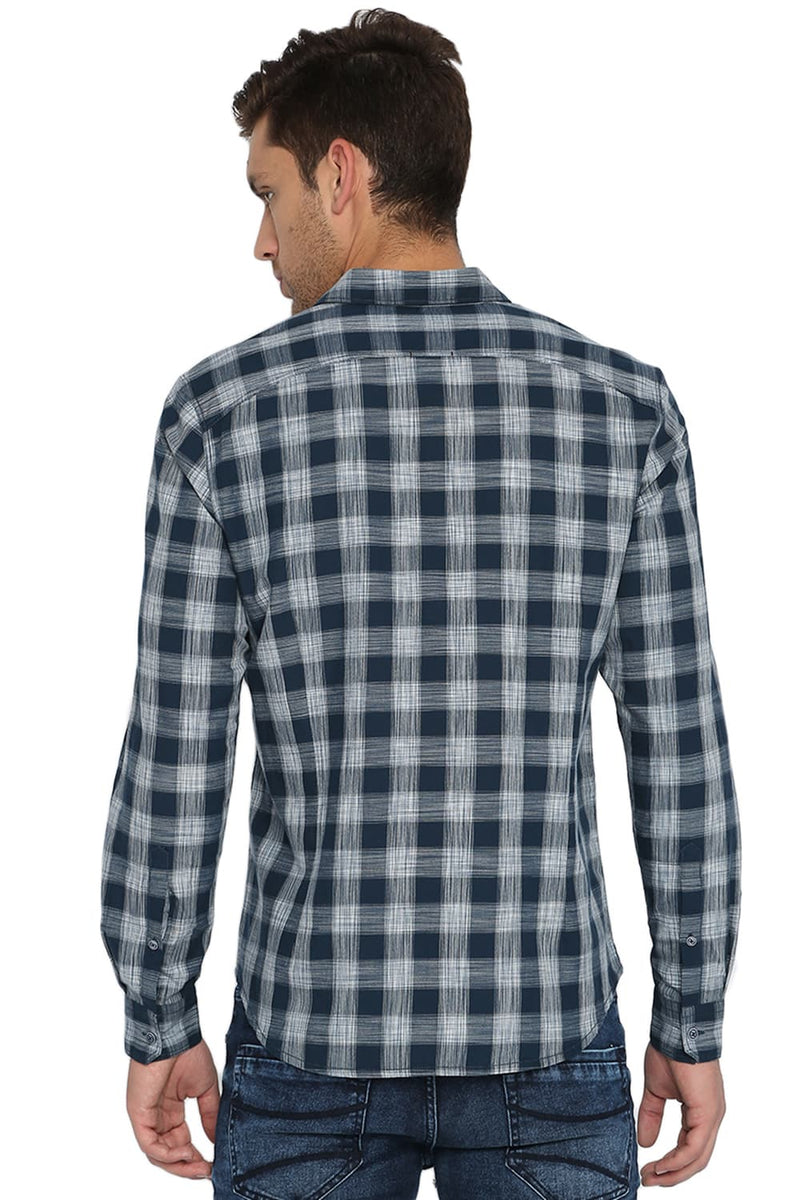 BASICS SLIM FIT CHECKS SHIRT