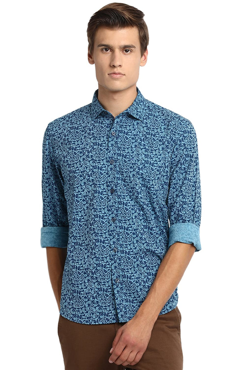 BASICS SLIM FIT PRINTED FILA FIL SHIRT