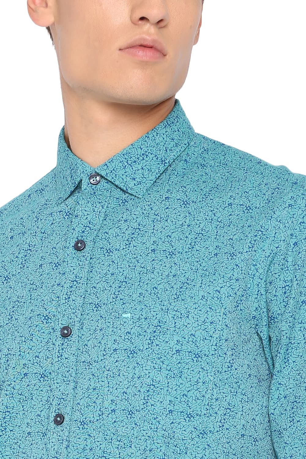 BASICS SLIM FITE PRINTED FILA FIL SHIRT