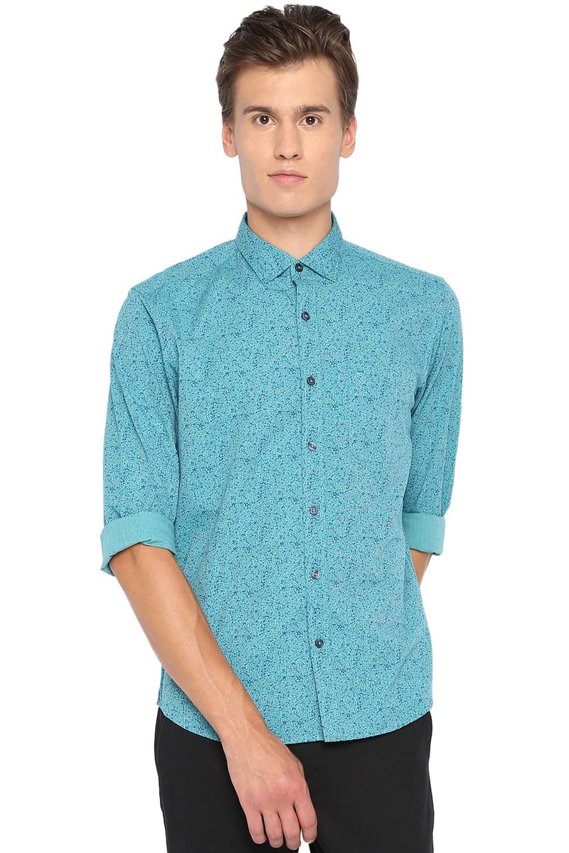 BASICS SLIM FITE PRINTED FILA FIL SHIRT