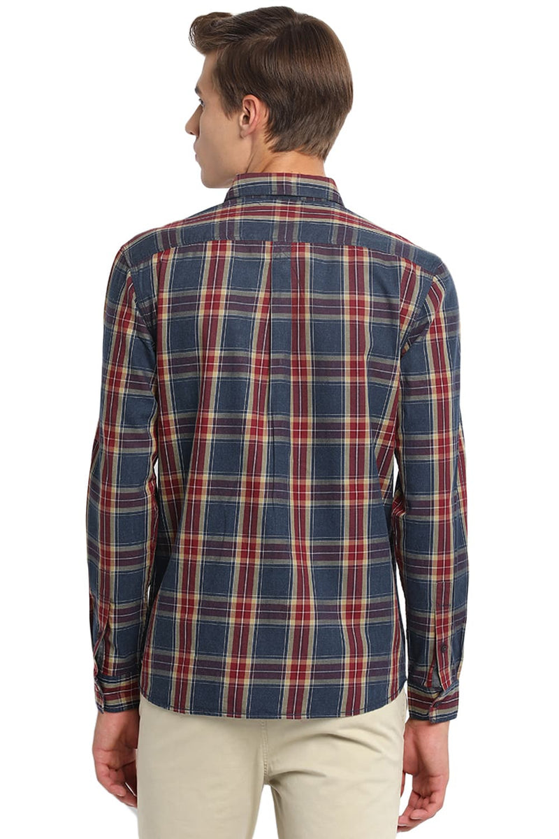 BASICS SLIM FIT CHECKS SHIRT