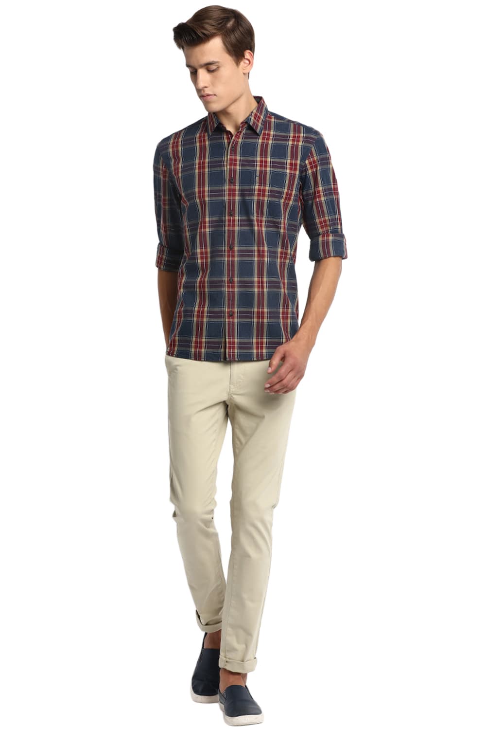 BASICS SLIM FIT CHECKS SHIRT