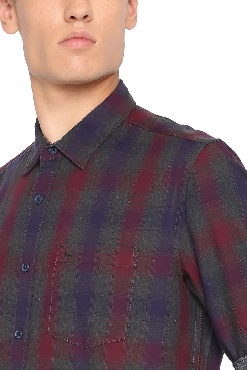 BASICS SLIM FIT CHECKS SHIRT