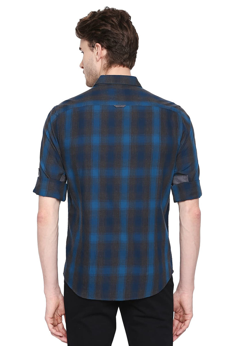 BASICS SLIM FIT CHECKS SHIRT