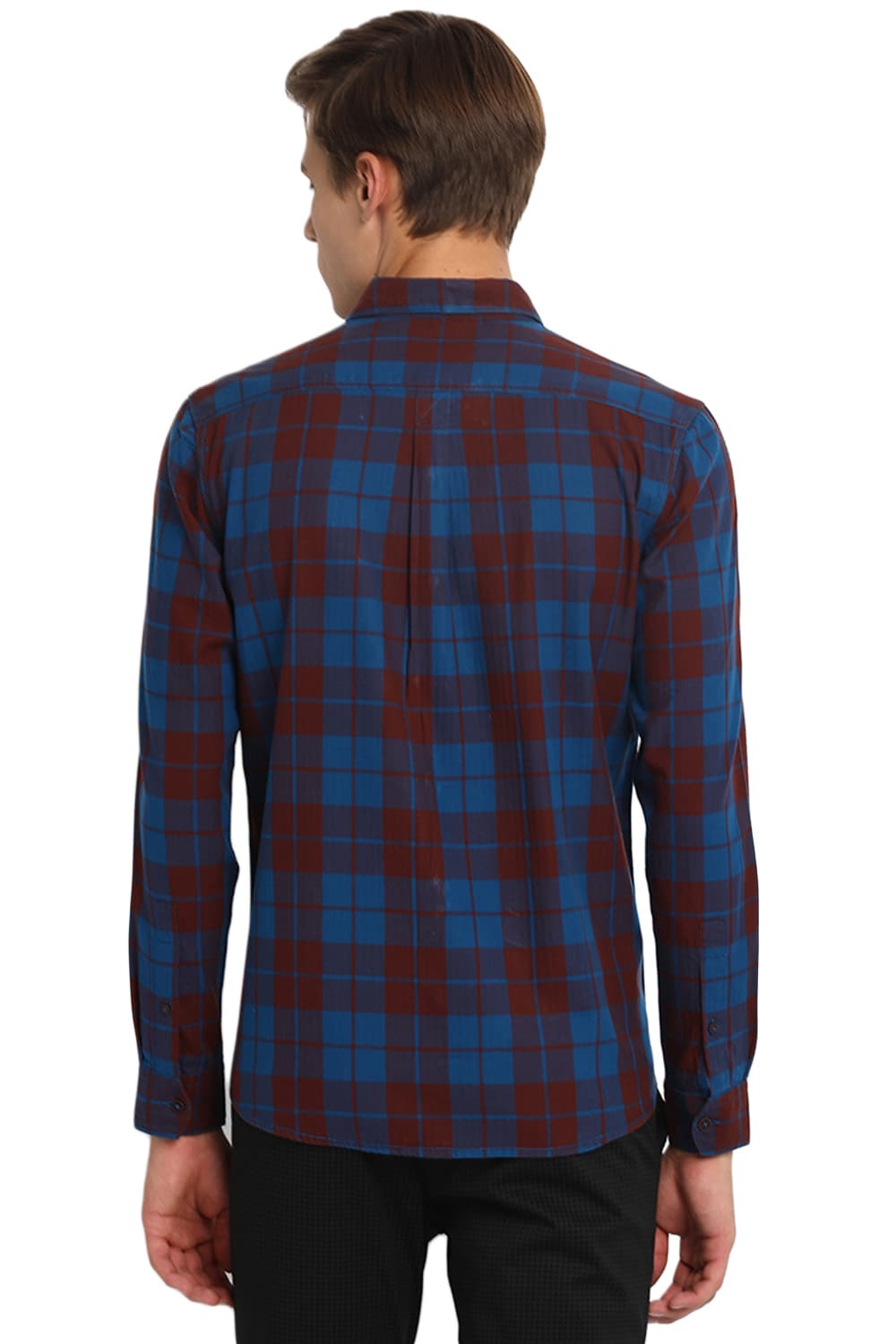 BASICS SLIM FIT CHECKS SHIRT