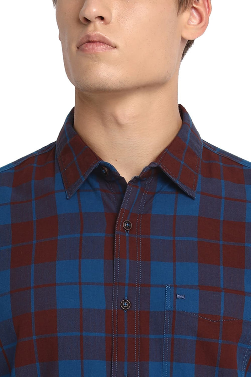 BASICS SLIM FIT CHECKS SHIRT