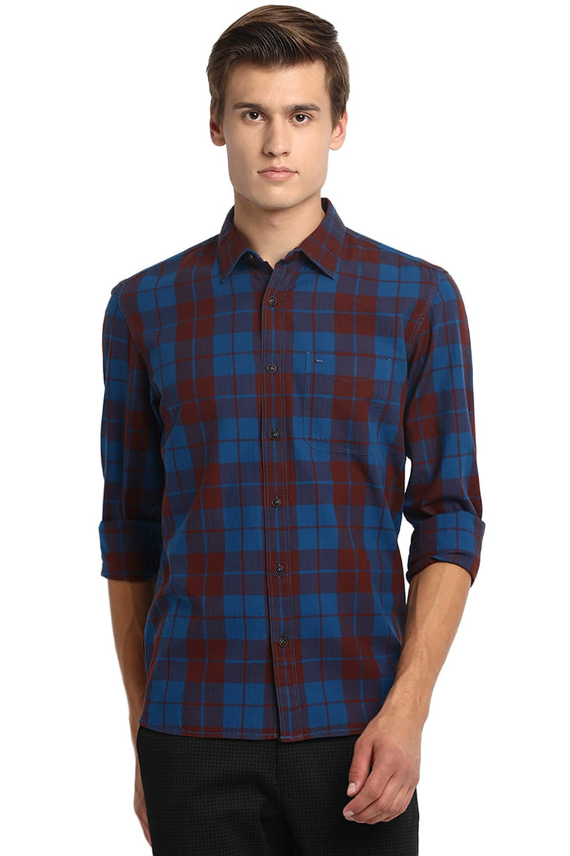 BASICS SLIM FIT CHECKS SHIRT