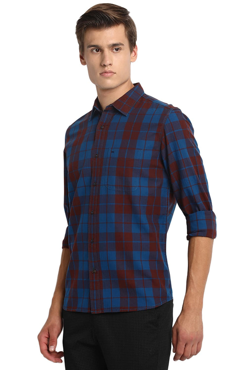 BASICS SLIM FIT CHECKS SHIRT