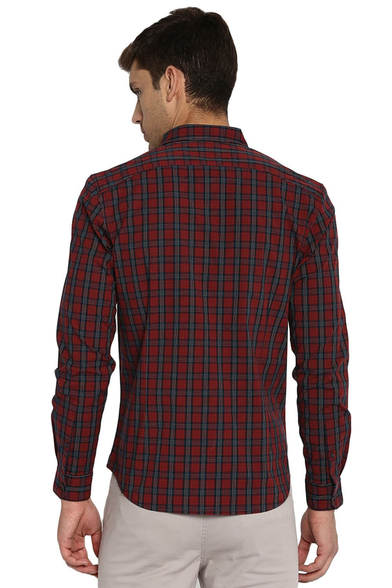 BASICS SLIM FIT CHECKS SHIRT