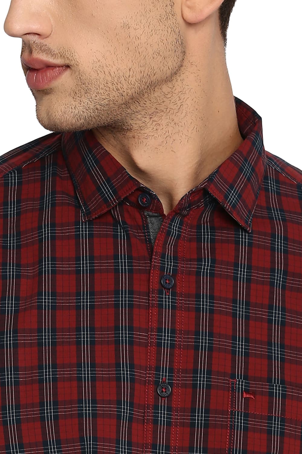 BASICS SLIM FIT CHECKS SHIRT