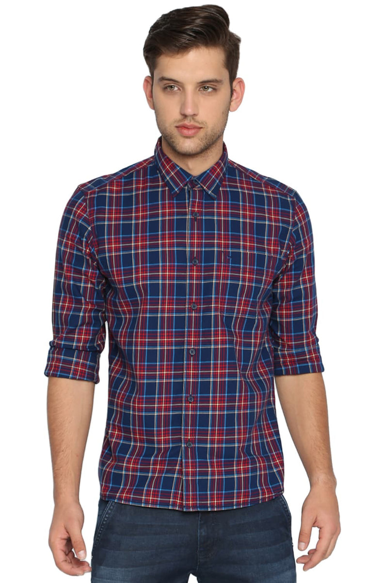 BASICS SLIM FIT CHECKS SHIRT