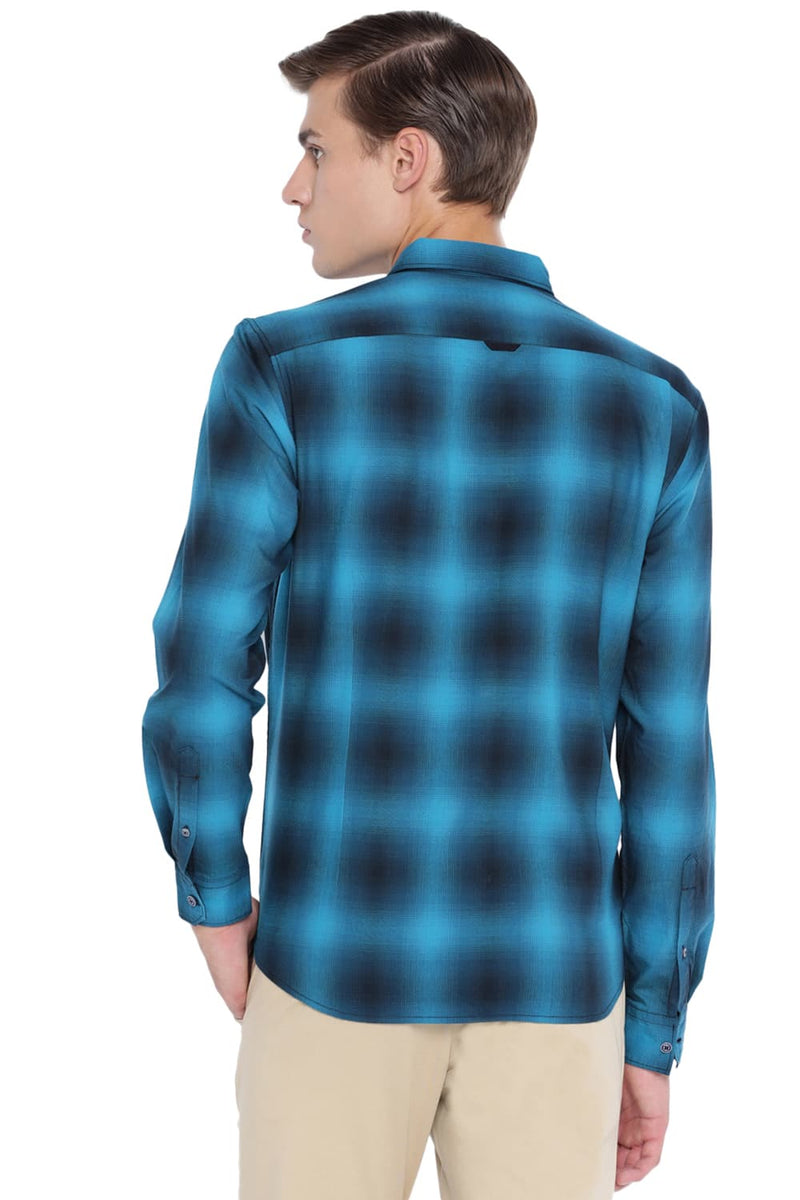 BASICS SLIM FIT CHECKS SHIRT