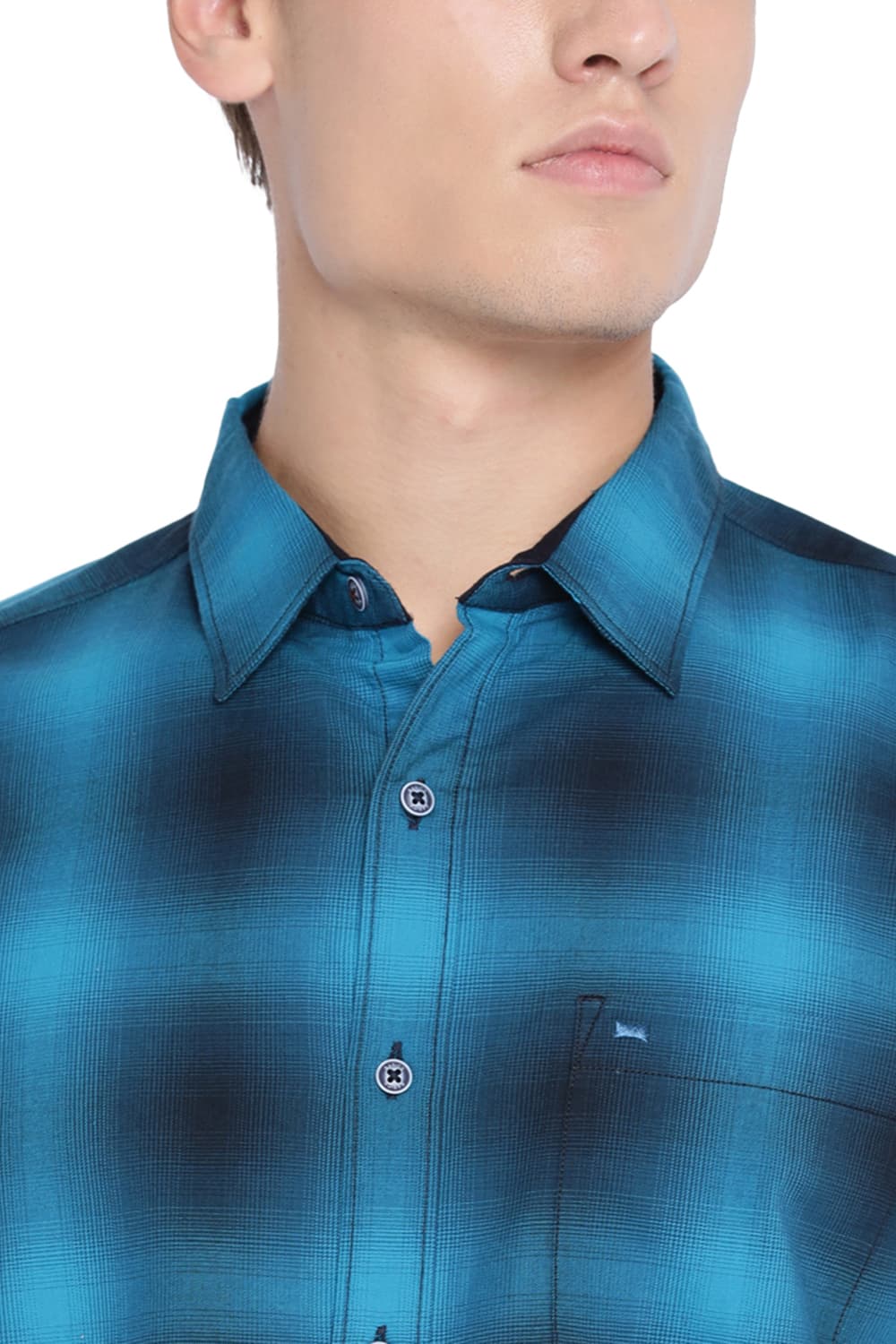 BASICS SLIM FIT CHECKS SHIRT