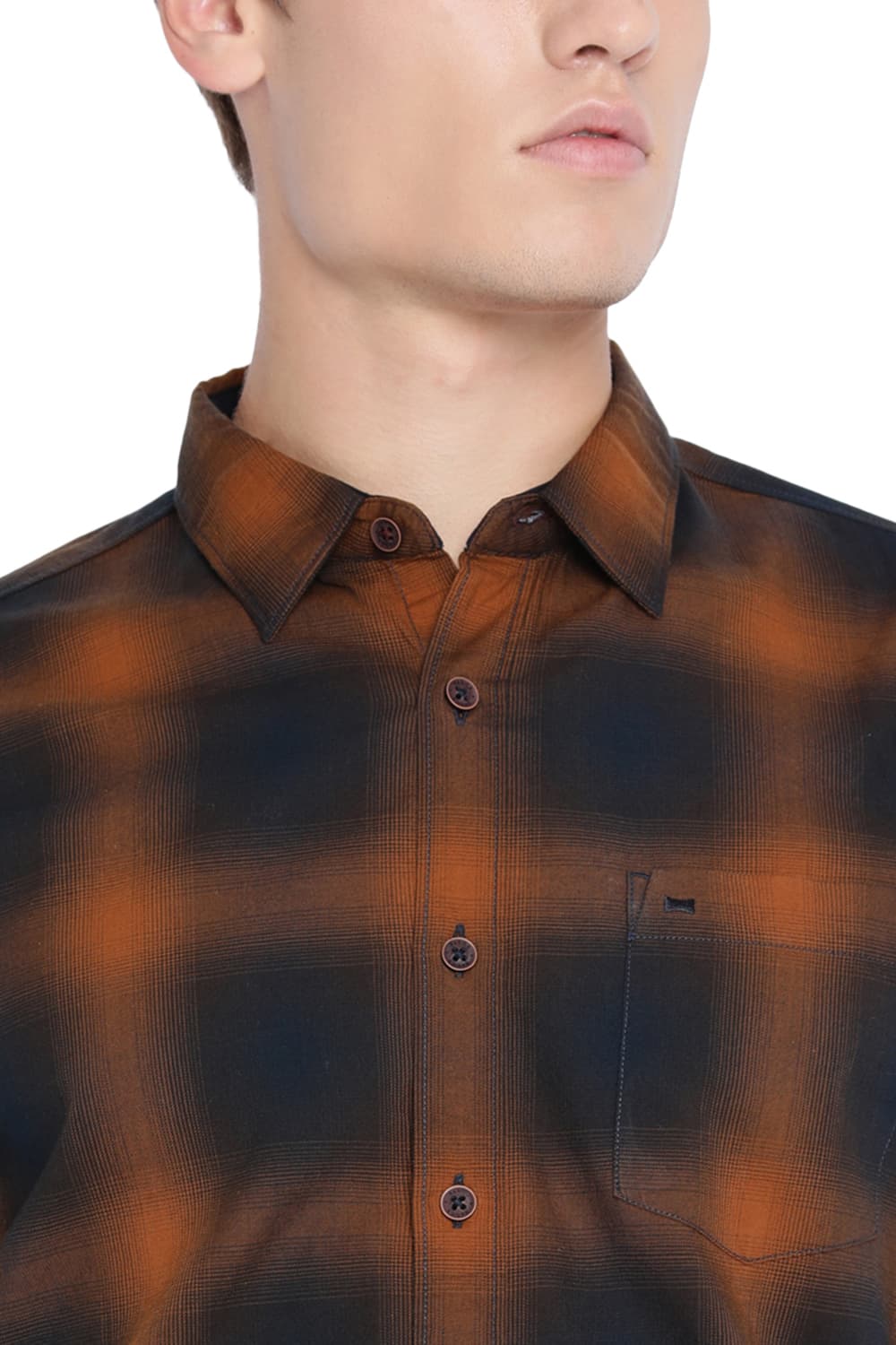 BASICS SLIM FIT CHECKS SHIRT