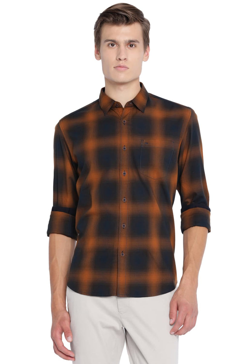 BASICS SLIM FIT CHECKS SHIRT