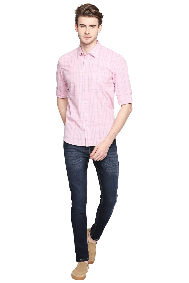 BASICS SLIM FIT CHECKS SHIRT