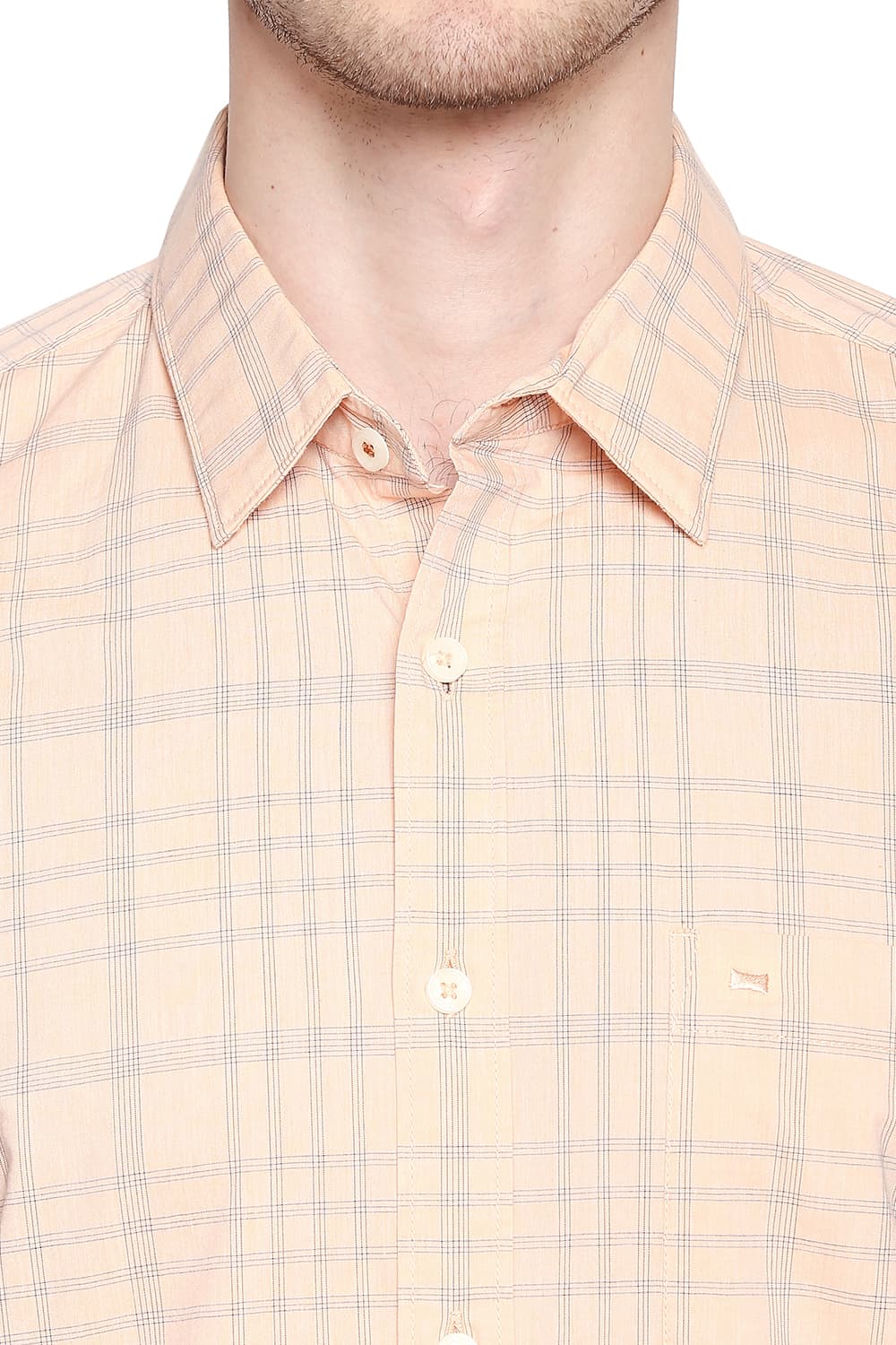 BASICS SLIM FIT CHECKS SHIRT