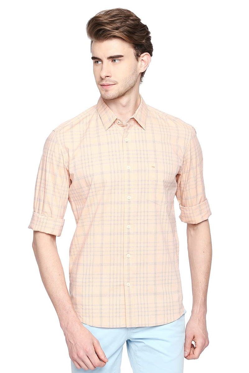 BASICS SLIM FIT CHECKS SHIRT