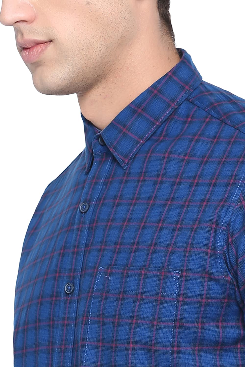 BASICS SLIM FIT CHECKS SHIRT