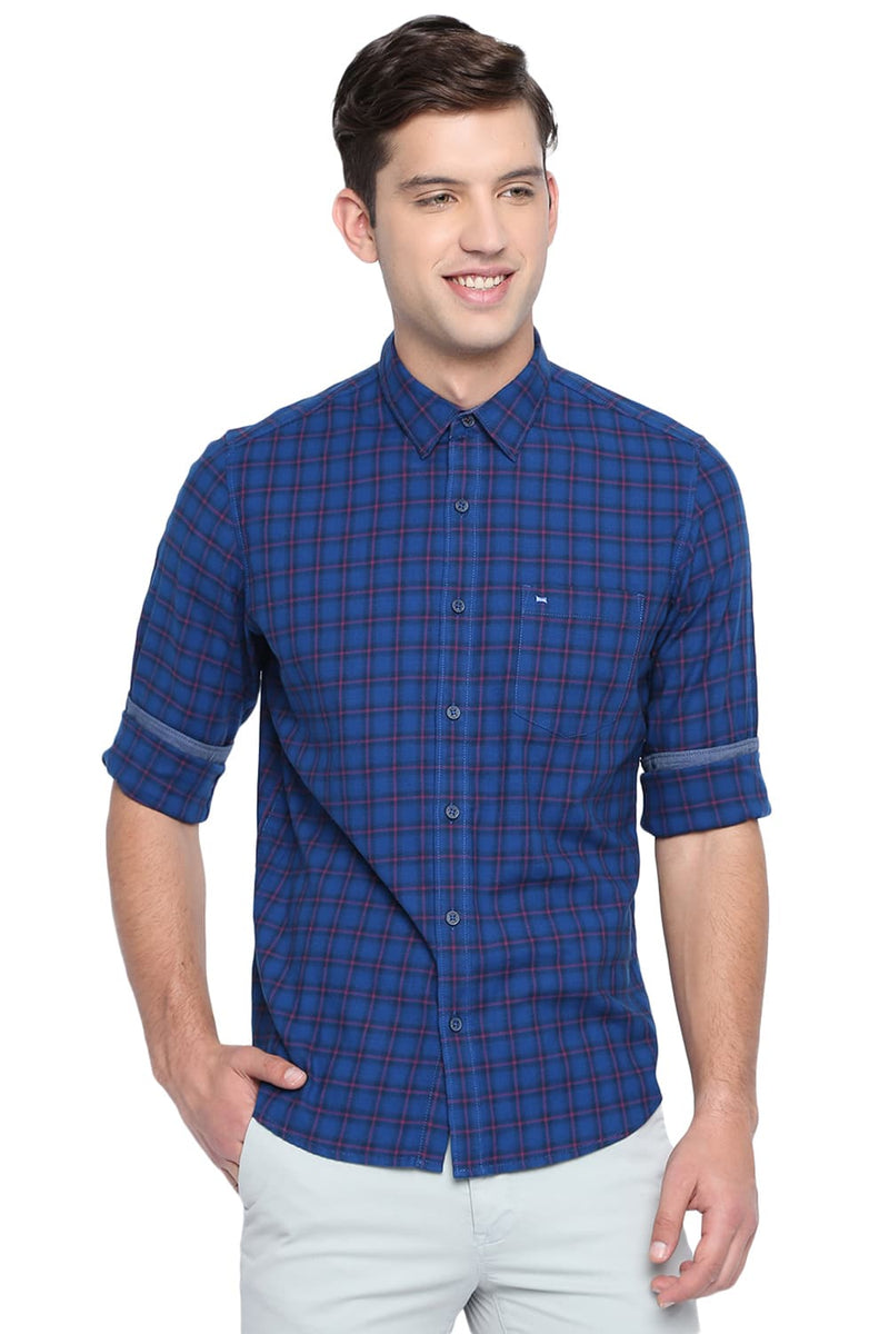 BASICS SLIM FIT CHECKS SHIRT