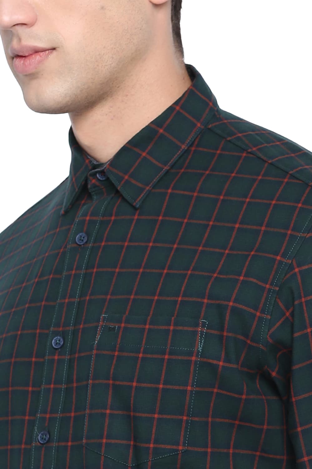 BASICS SLIM FIT CHECKS SHIRT