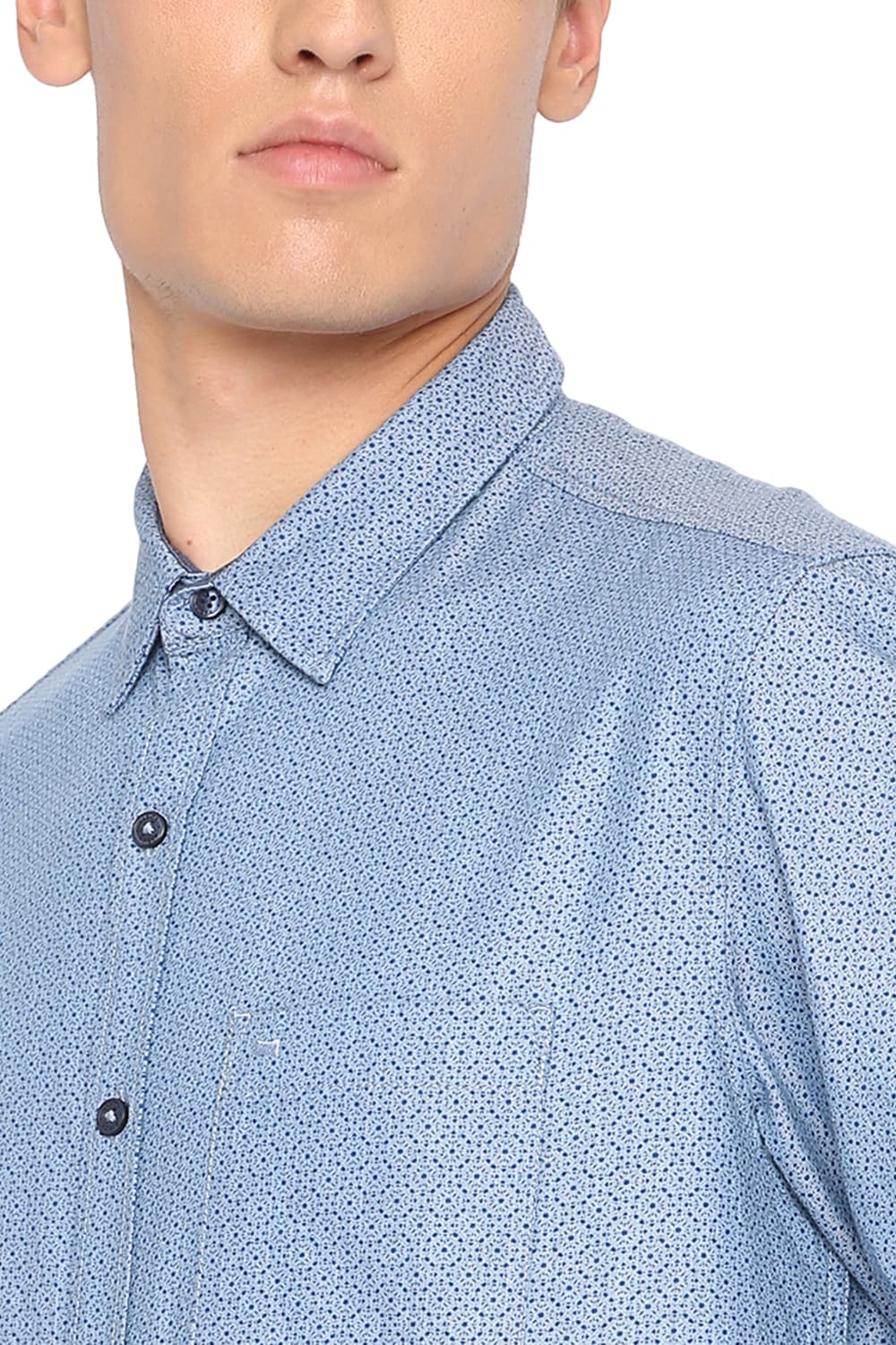 BASICS SLIM FIT PRINTED SHIRT