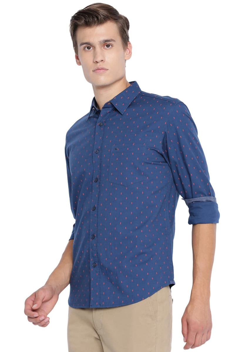 BASICS SLIM FIT PRINTED SHIRT