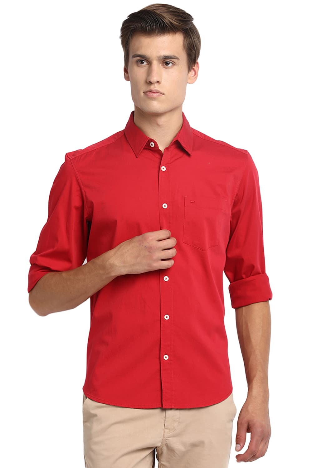 BASICS SLIM FIT STRETCH SHIRT