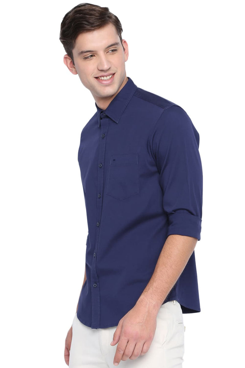 BASICS SLIM FIT STRETCH SHIRT