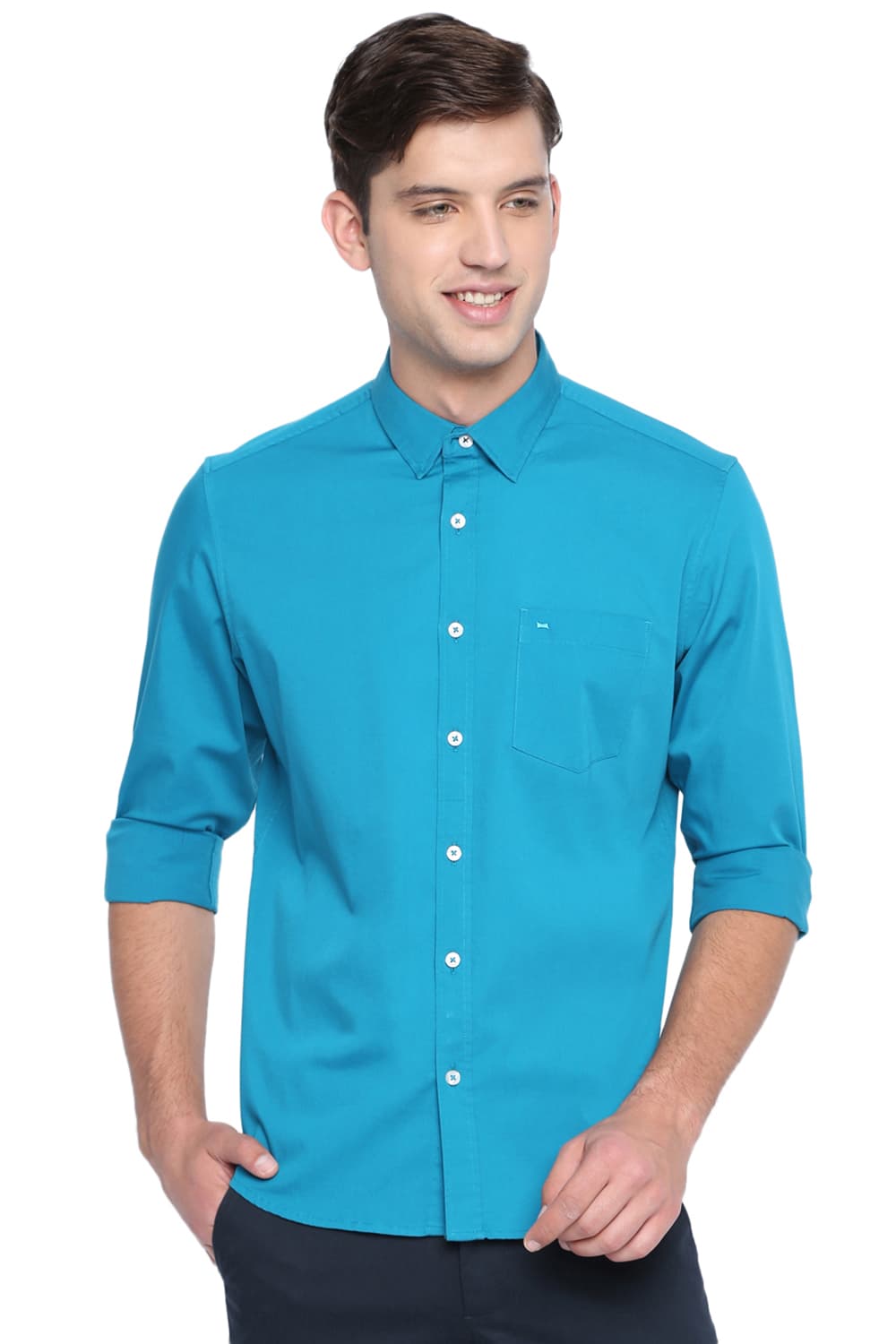 BASICS SLIM FIT STRETCH SHIRT