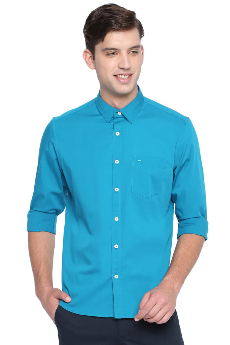 BASICS SLIM FIT STRETCH SHIRT