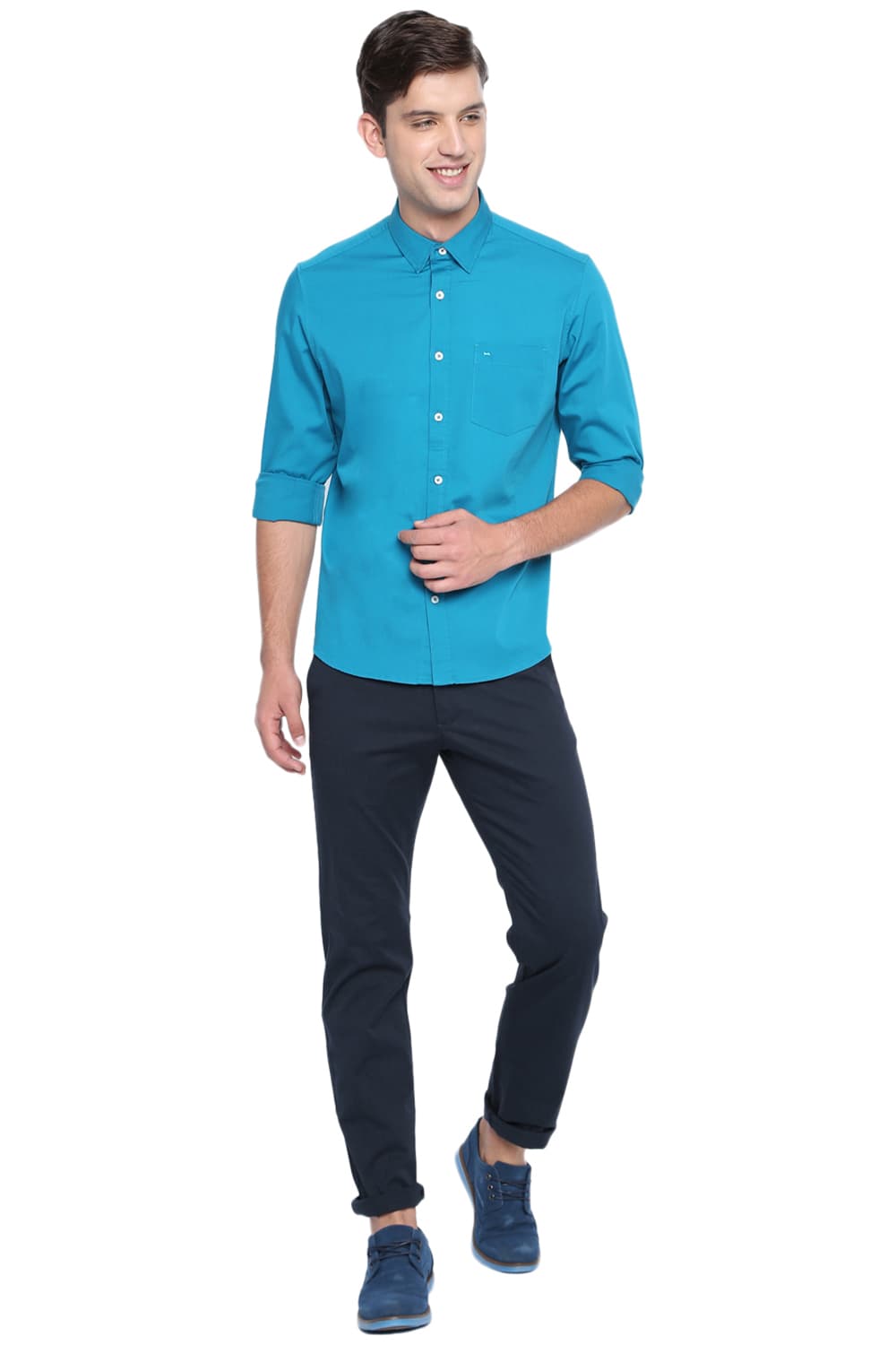 BASICS SLIM FIT STRETCH SHIRT