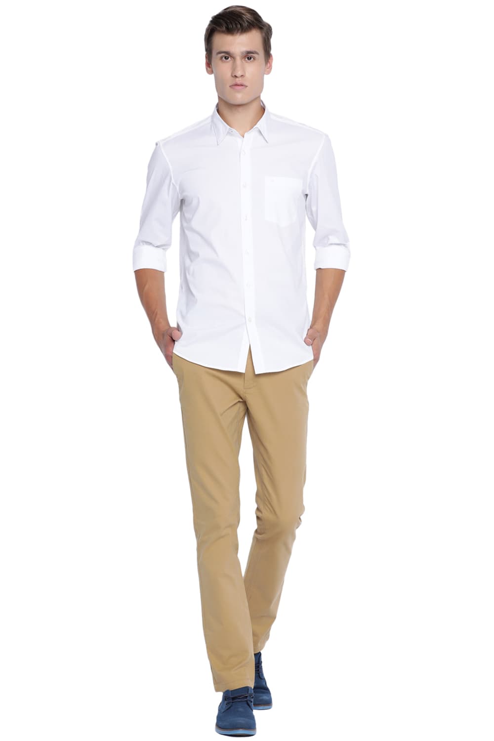 BASICS SLIM FIT STRETCH SHIRT