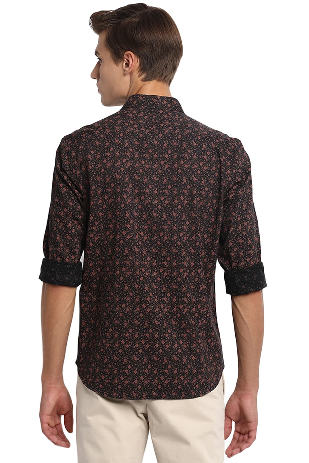 BASICS SLIM FIT PRINTED SHIRT