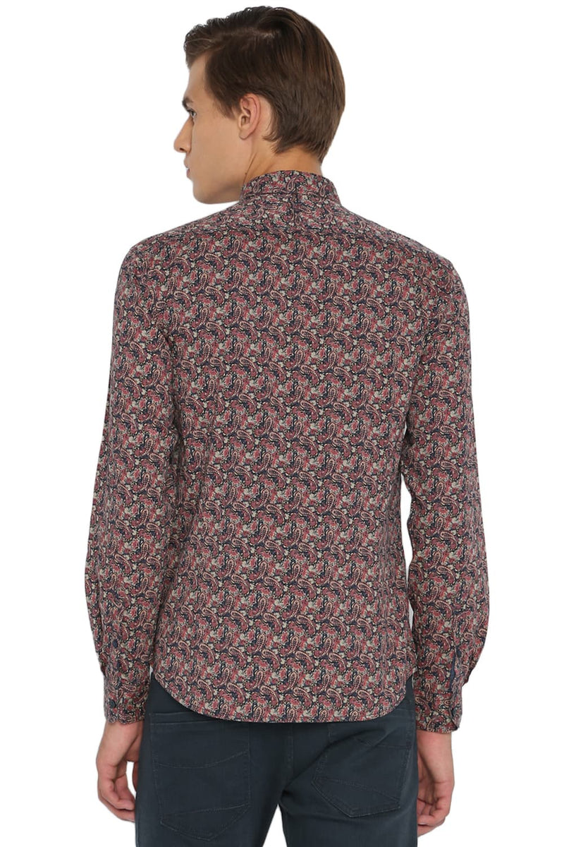 BASICS SLIM FIT PRINTED SHIRT