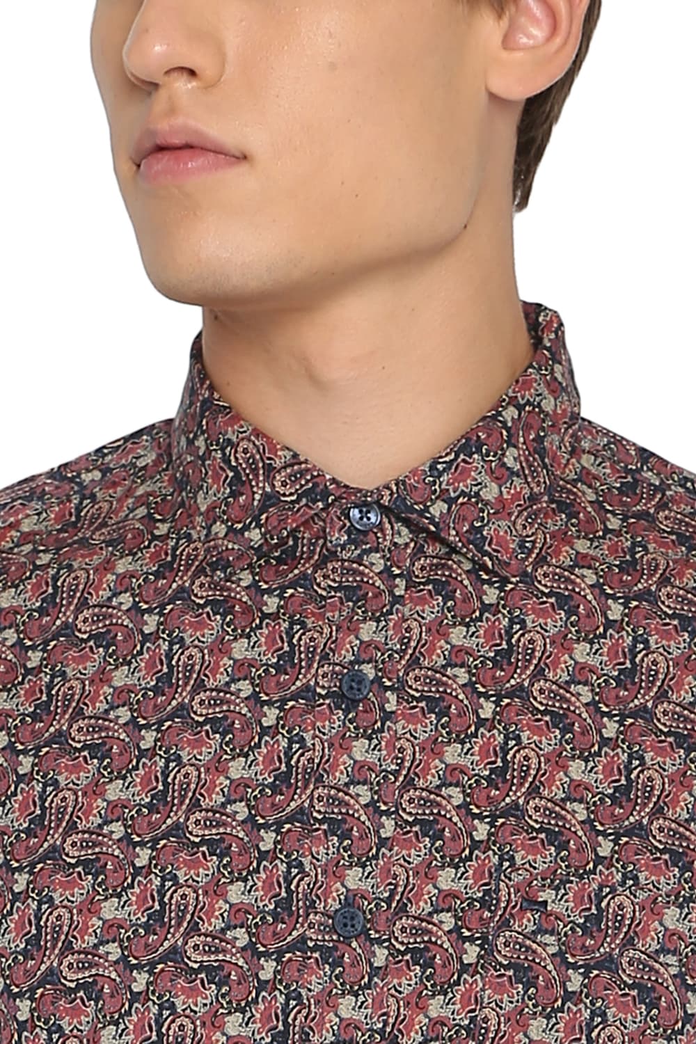 BASICS SLIM FIT PRINTED SHIRT