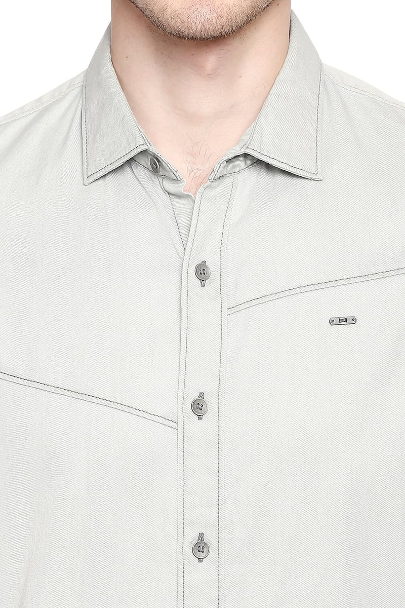 BASICS SLIM FIT DENIM SHIRT