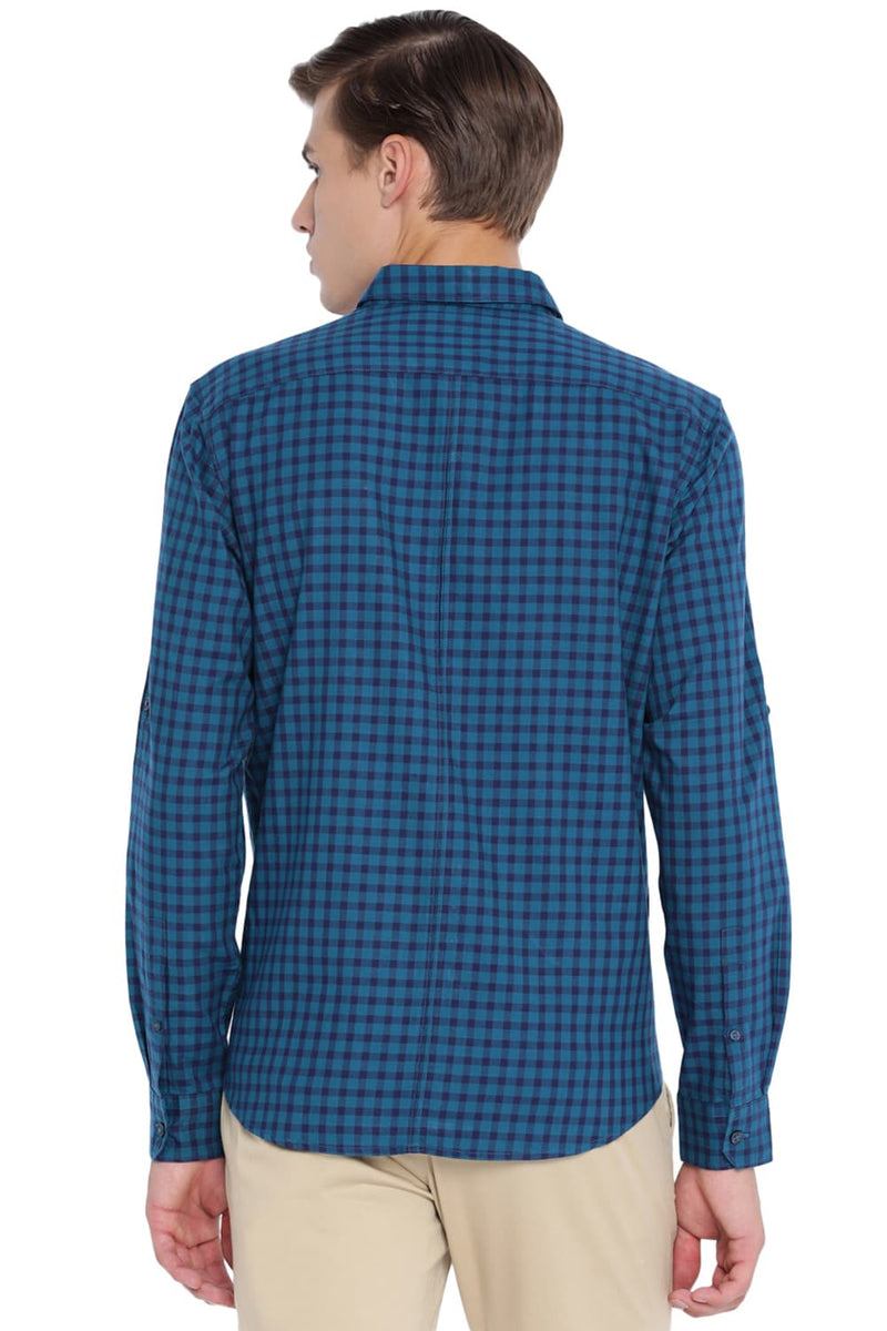 BASICS SLIM FIT CHECKS SHIRT