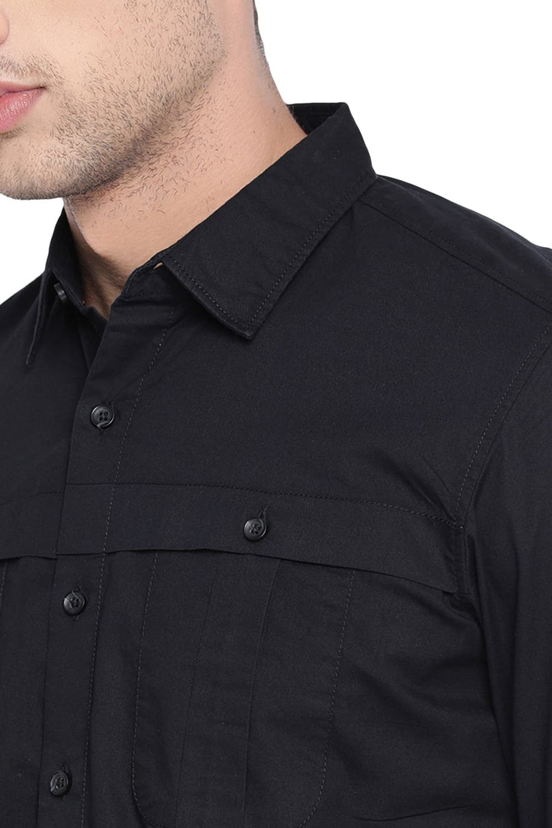 BASICS SLIM FIT TWILL SHIRT