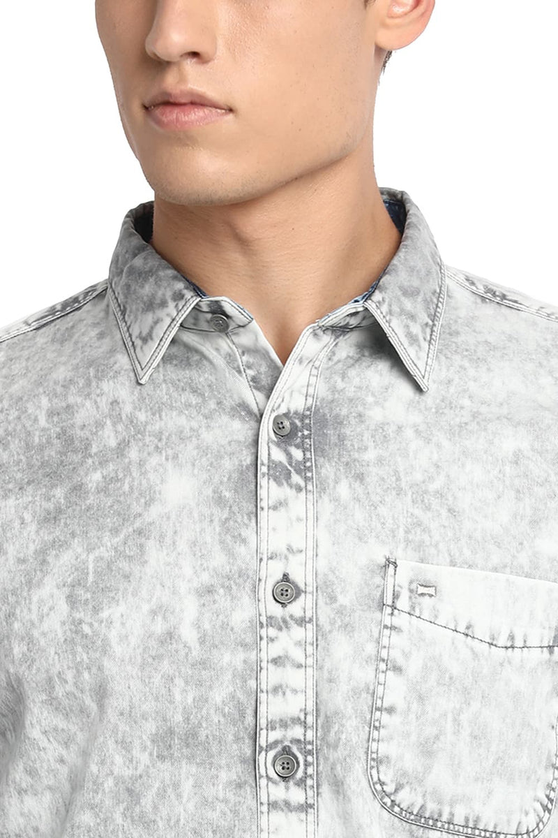 BASICS SLIM FIT INDIGO SHIRT