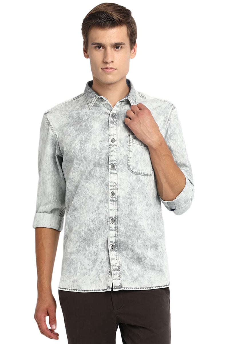 BASICS SLIM FIT INDIGO SHIRT