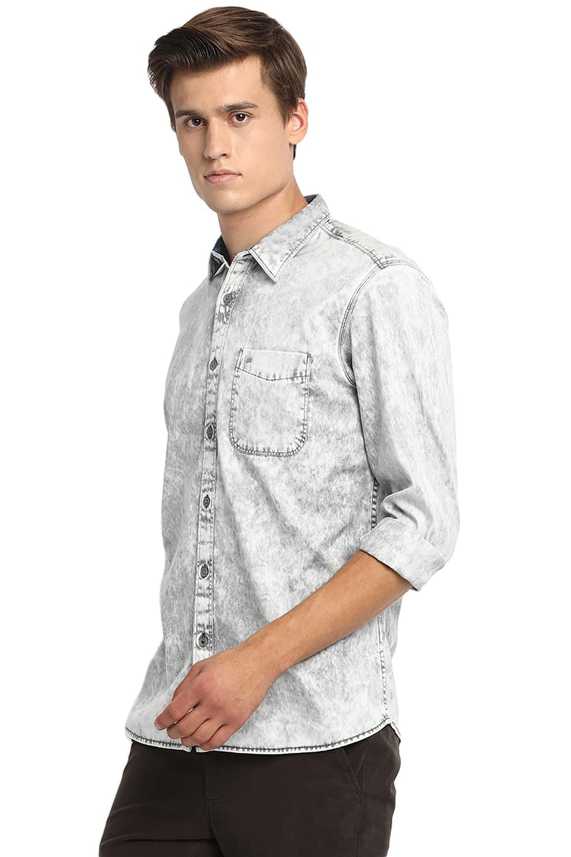 BASICS SLIM FIT INDIGO SHIRT