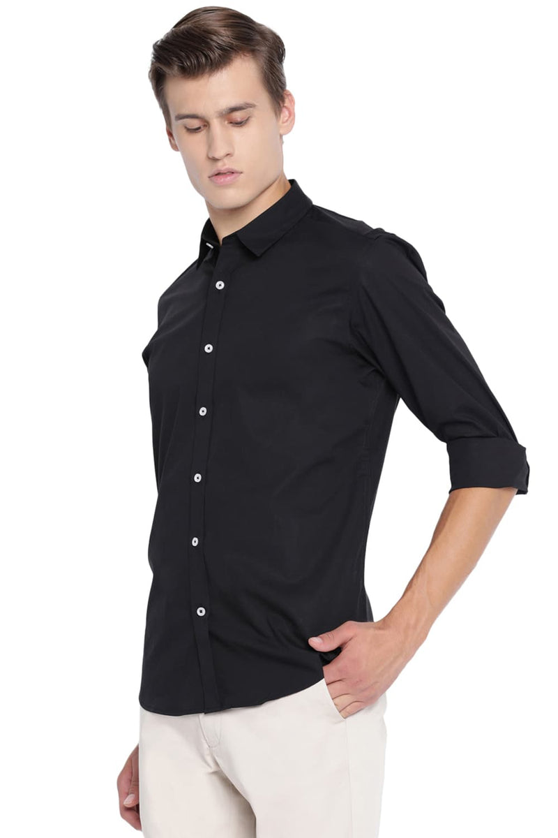 BASICS SLIM FIT STRETCH SHIRT